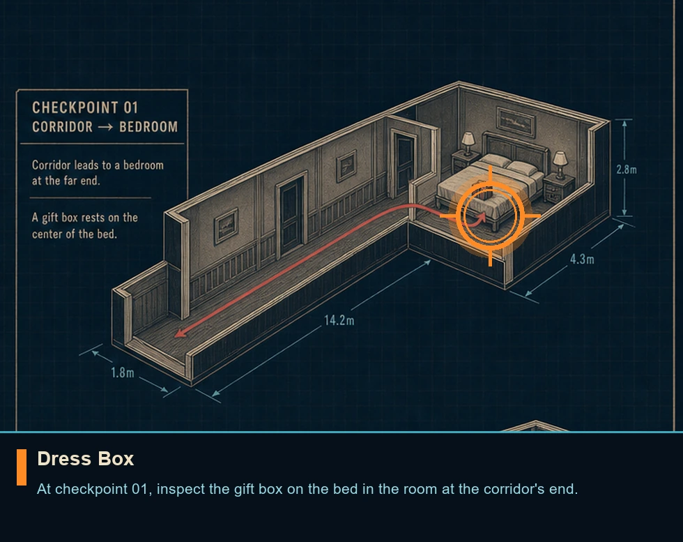 Location sketch for Dress Box in 007 FIRST LIGHT