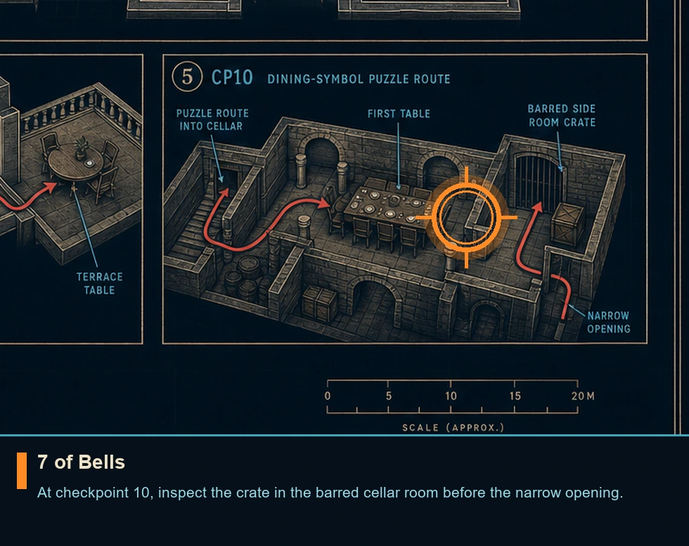 Location sketch for 7 of Bells in 007 FIRST LIGHT