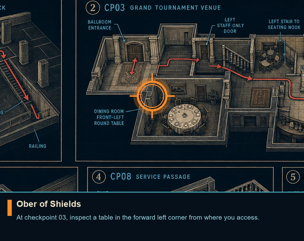 Location sketch for Ober of Shields in 007 FIRST LIGHT