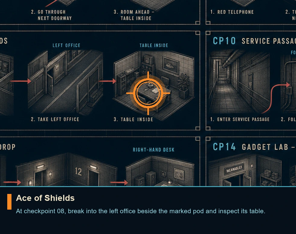 Location sketch for Ace of Shields in 007 FIRST LIGHT