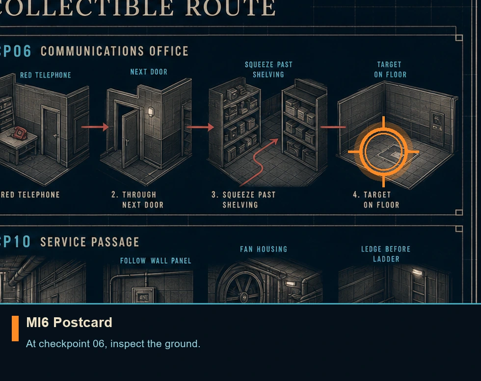 Location sketch for MI6 Postcard in 007 FIRST LIGHT