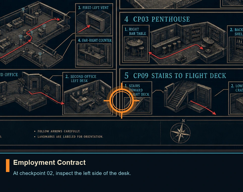 Location sketch for Employment Contract in 007 FIRST LIGHT