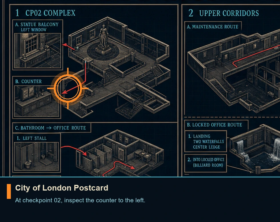 Location sketch for City of London Postcard in 007 FIRST LIGHT