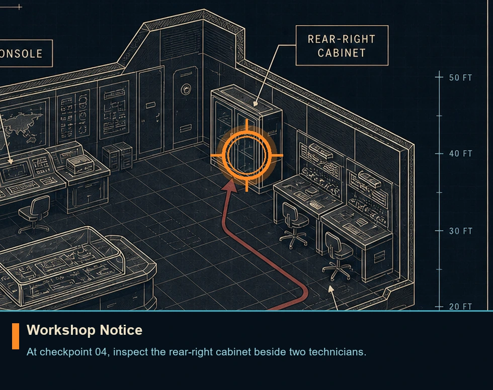 Location sketch for Workshop Notice in 007 FIRST LIGHT