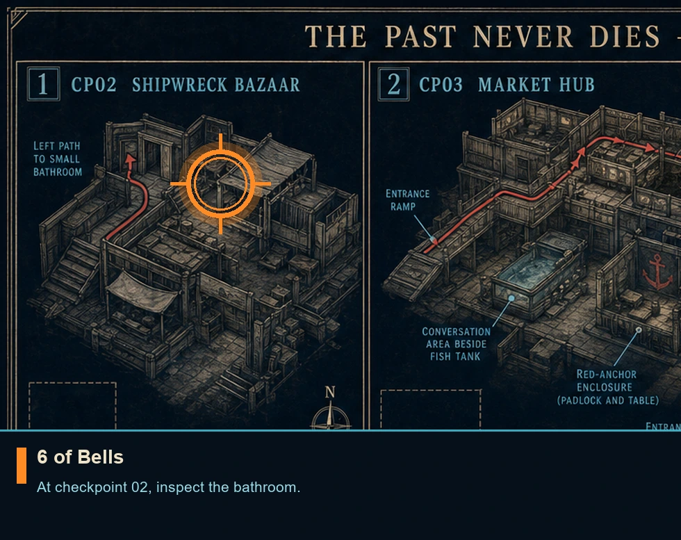 Location sketch for 6 of Bells in 007 FIRST LIGHT