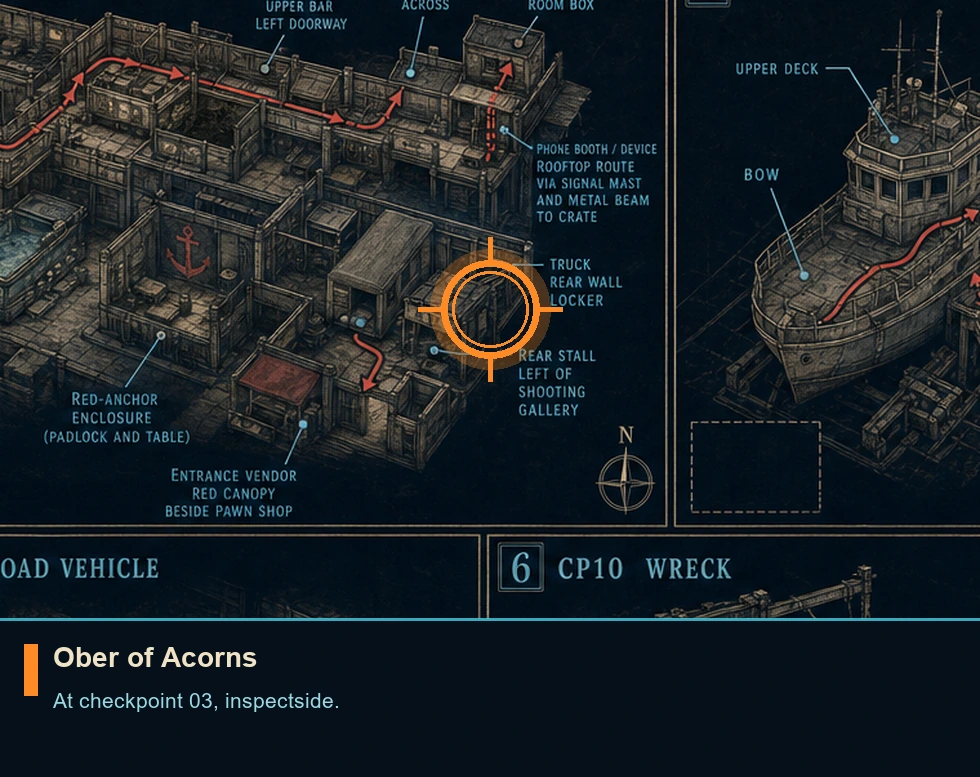 Location sketch for Ober of Acorns in 007 FIRST LIGHT