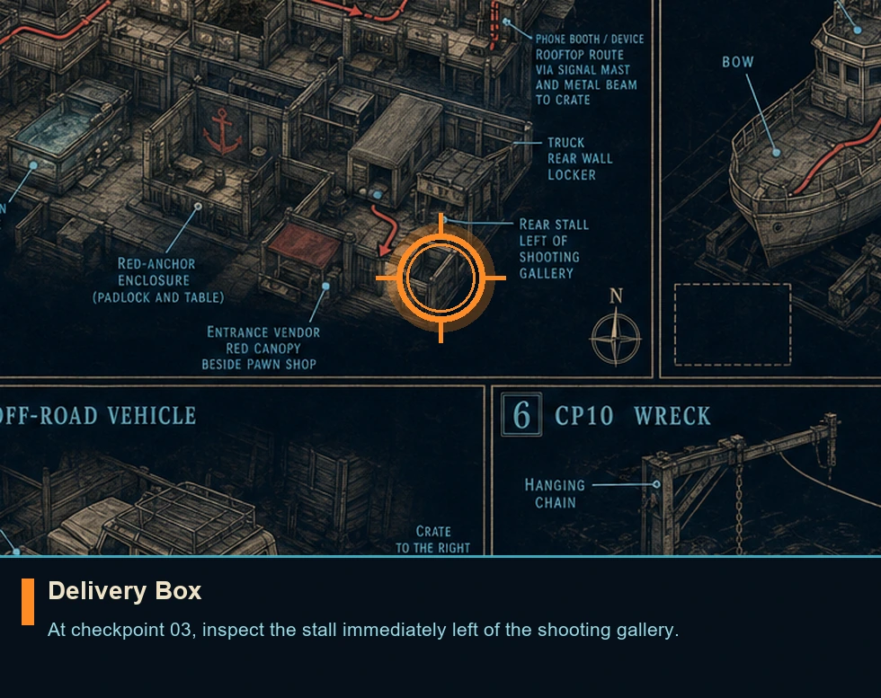 Location sketch for Delivery Box in 007 FIRST LIGHT
