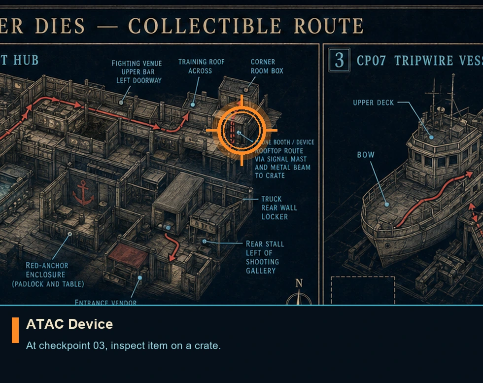 Location sketch for ATAC Device in 007 FIRST LIGHT