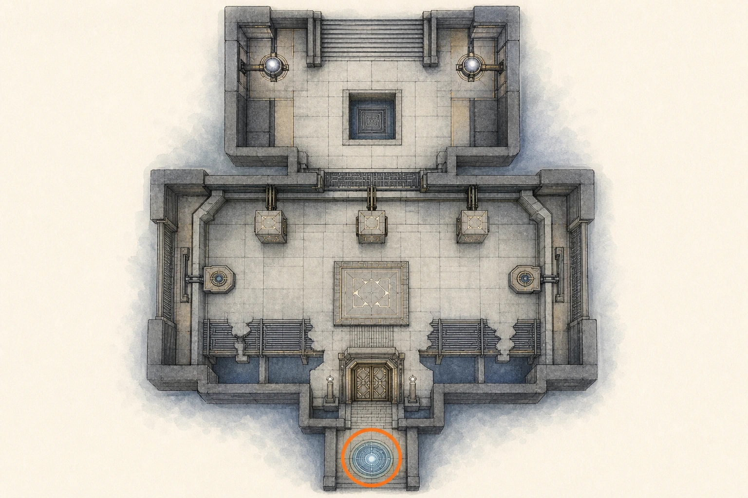 Location sketch for Restoration #11 — Passage of Malice in Crimson Desert