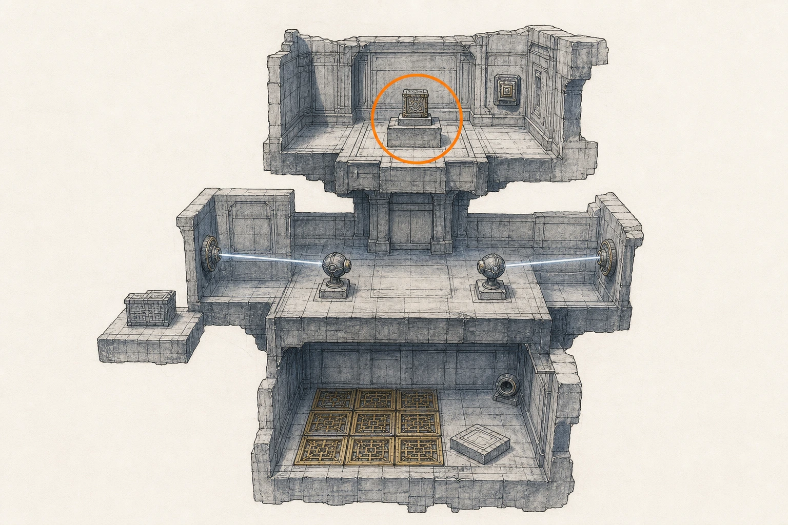 Location sketch for Restoration #22 — Sanctorum of Darkness in Crimson Desert