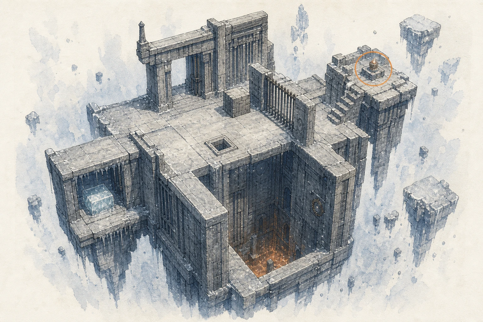 Location sketch for Restoration #24 — Path of Trials in Crimson Desert