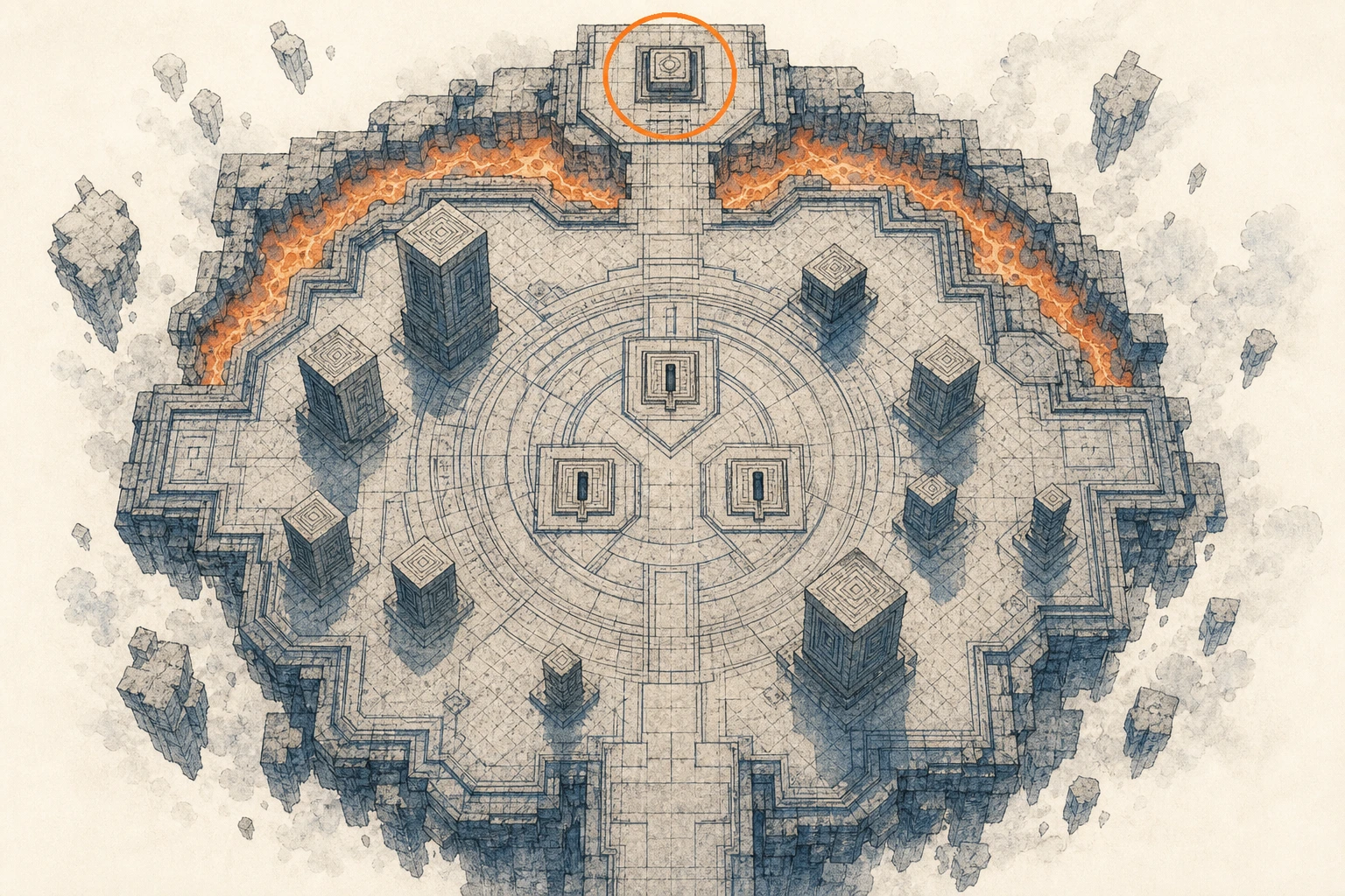 Location sketch for Restoration #26 — Tree of Slumber in Crimson Desert