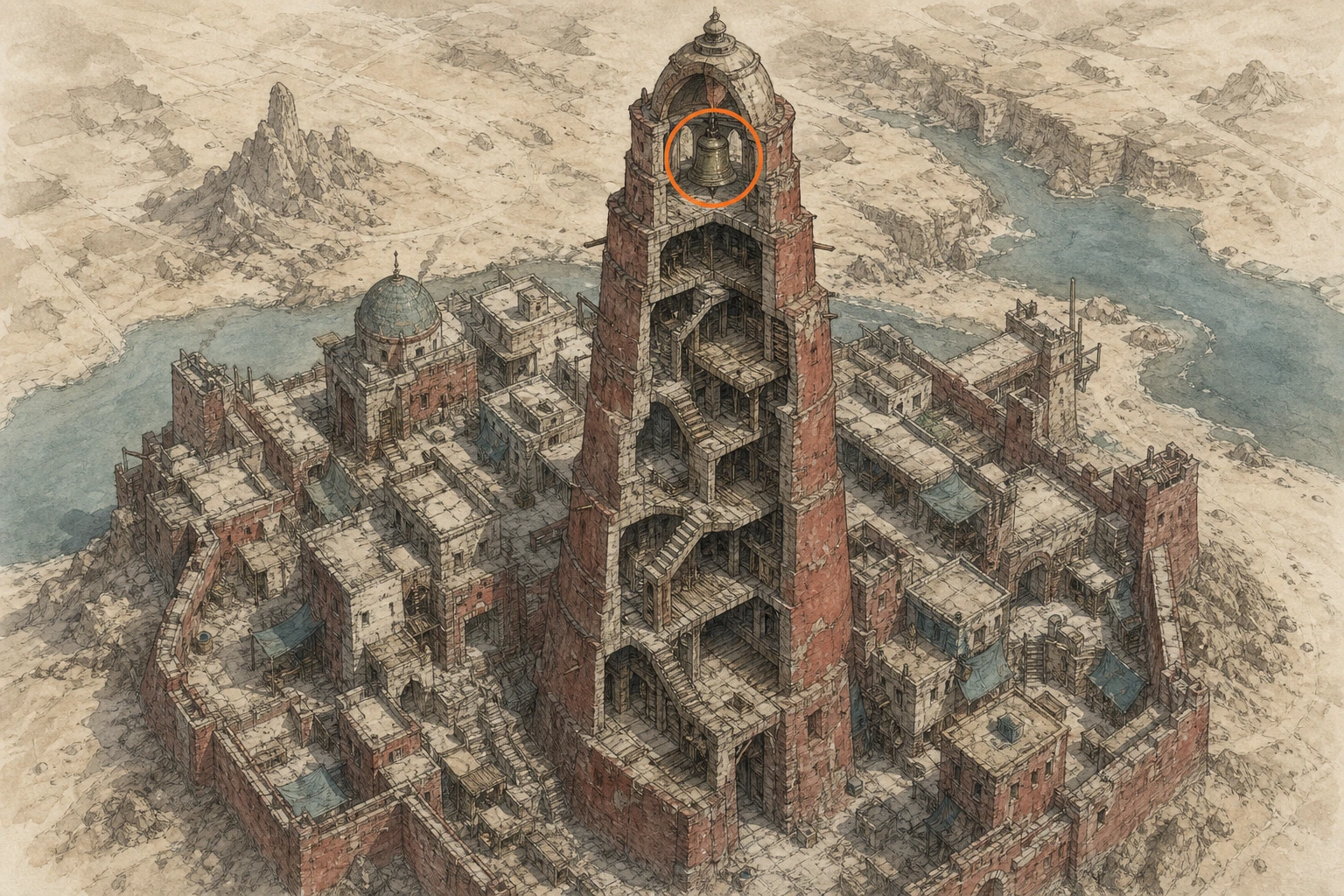 Location sketch for Bell #6 — Toll of Tommaso in Crimson Desert