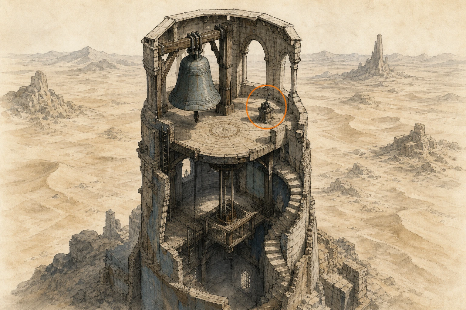 Location sketch for Bell #7 — Toll of Varnia in Crimson Desert