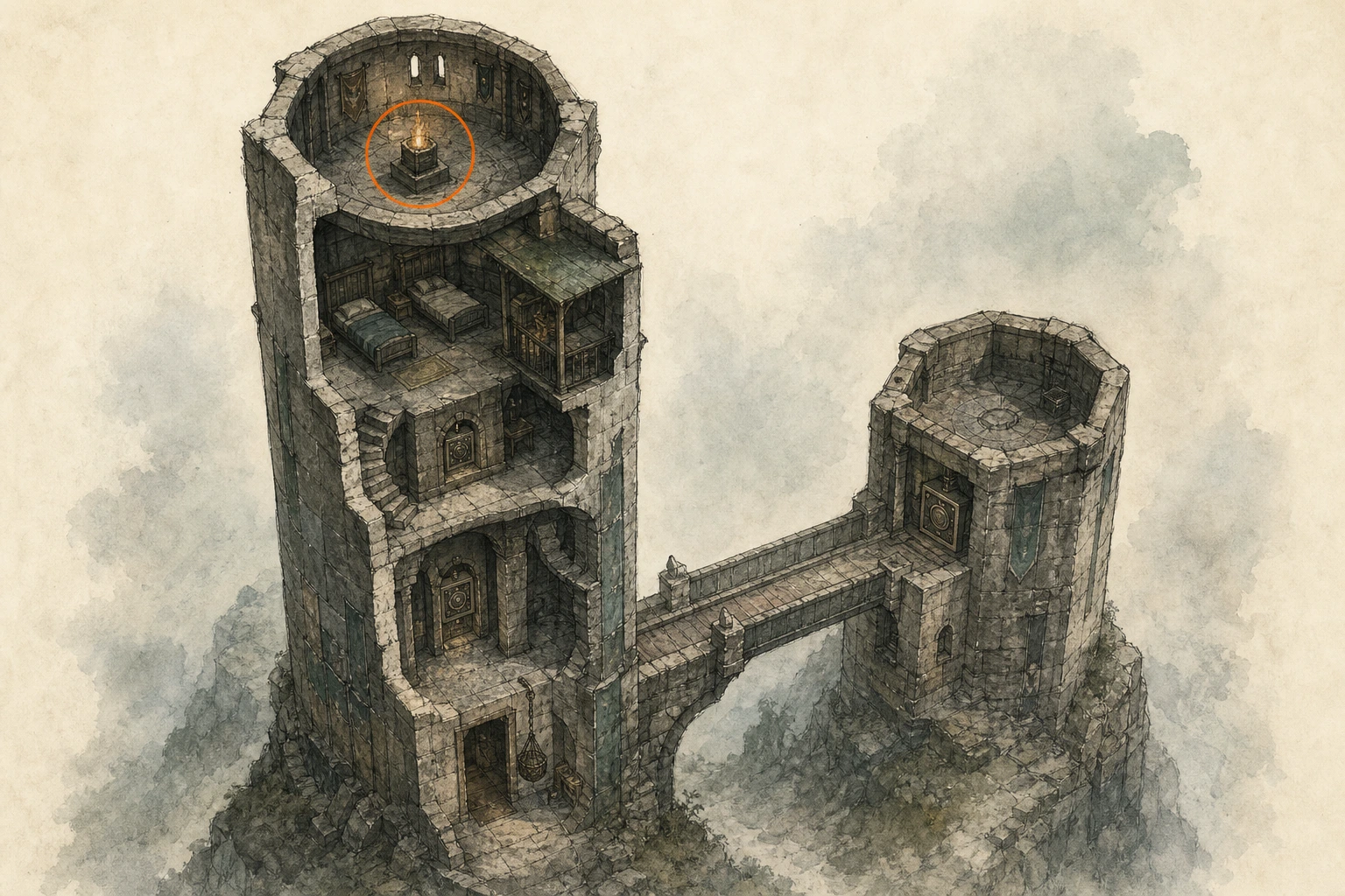 Location sketch for Maze #1 — Maze of Burhum in Crimson Desert
