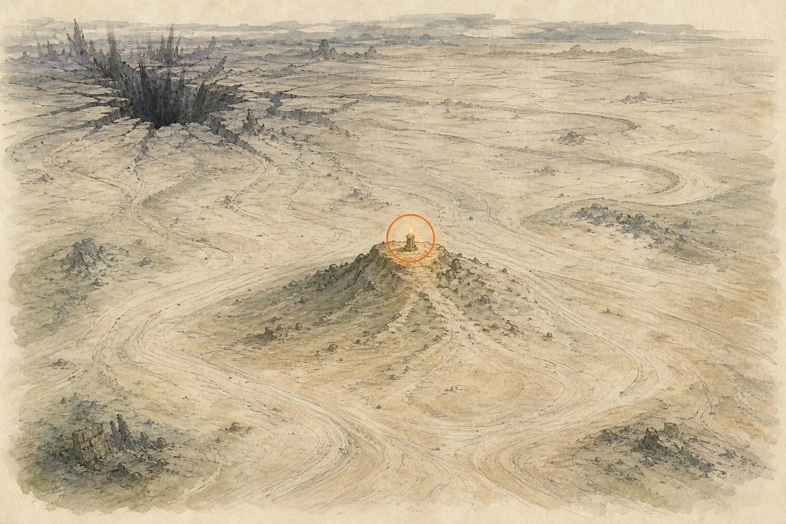 Location sketch for Secret Place #6 — Blazing Sand in Crimson Desert