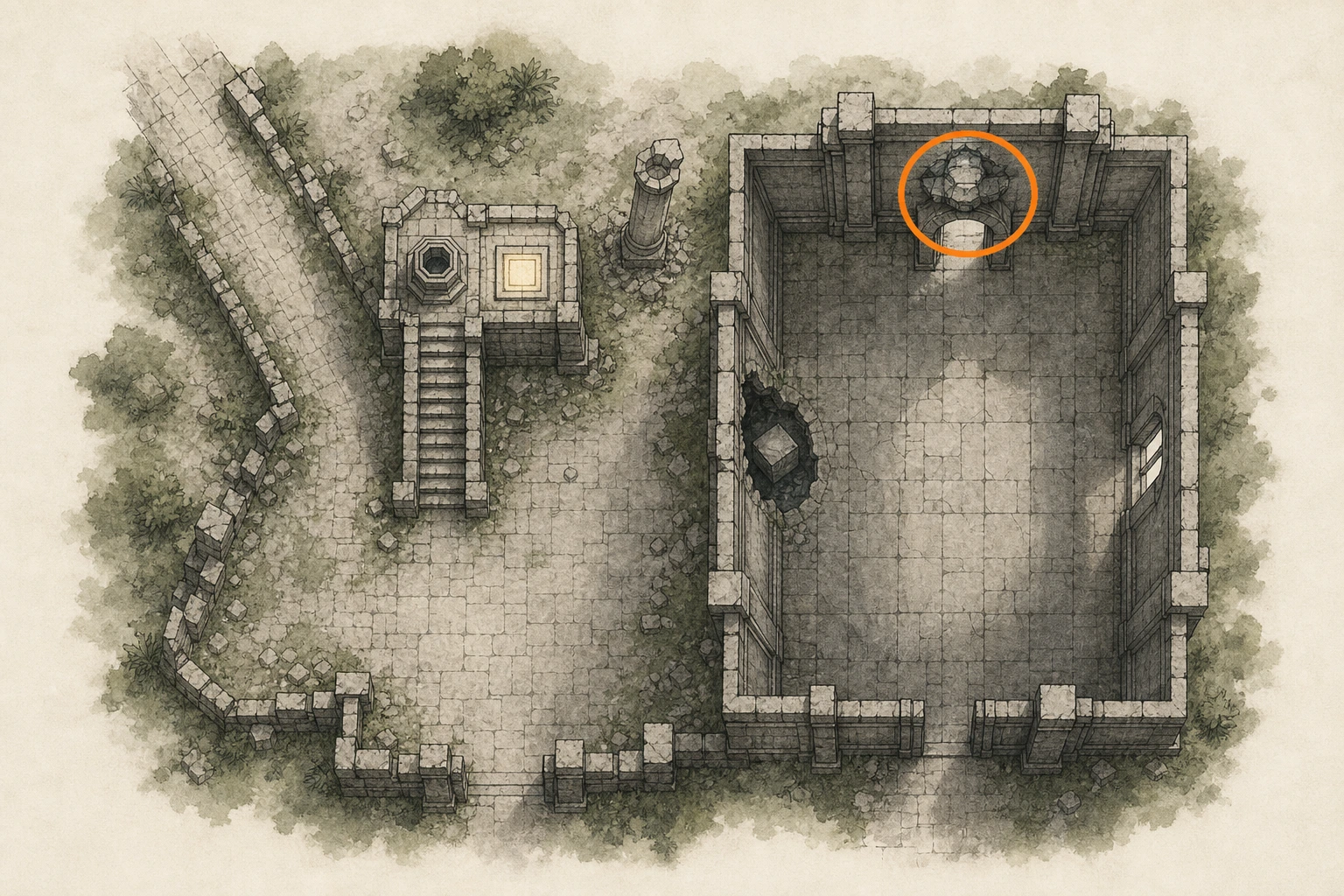 Location sketch for Sanctum #9 — Sanctum of Devotion in Crimson Desert