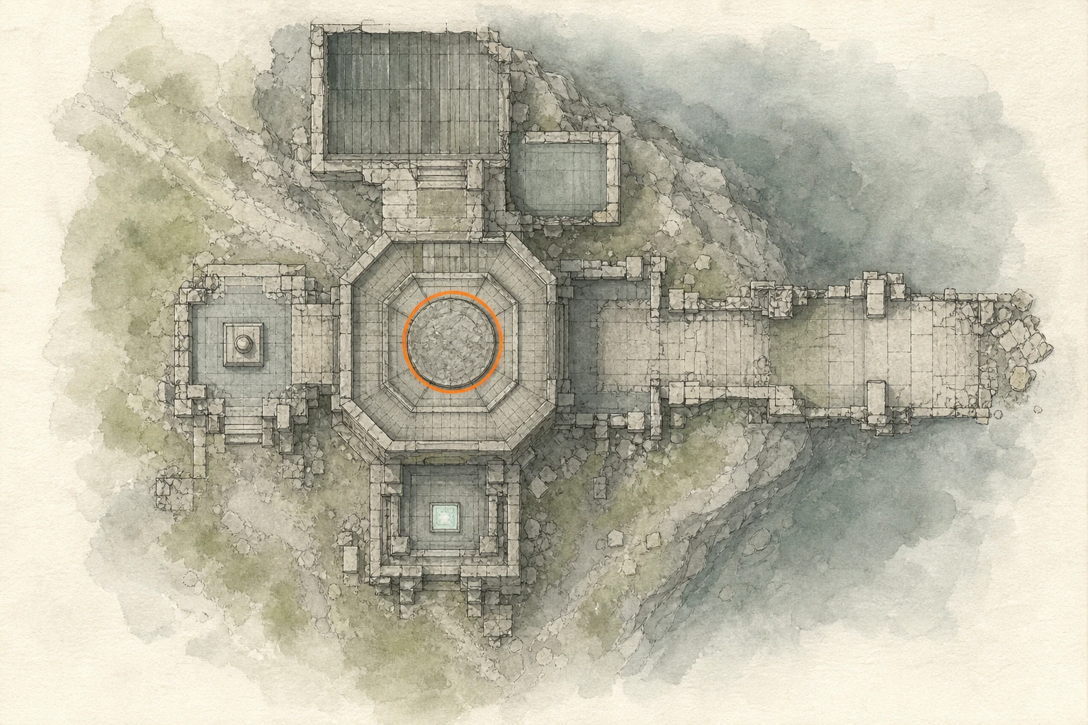Location sketch for Sanctum #10 — Sanctum of Veneration in Crimson Desert