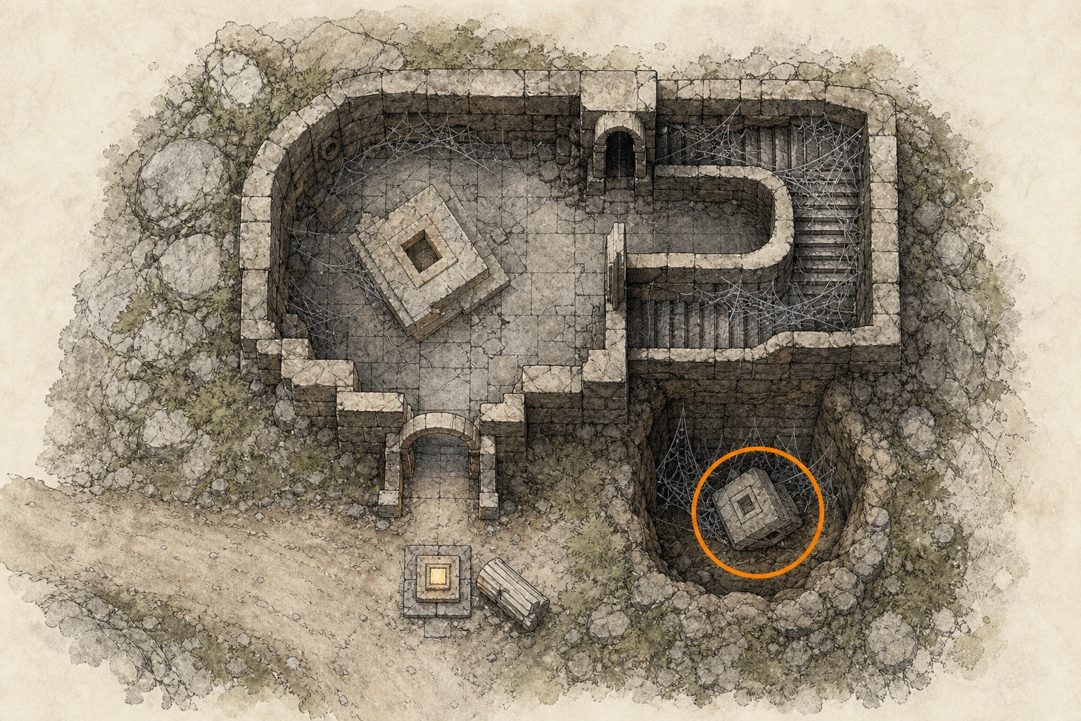 Location sketch for Sanctum #11 — Sanctum of Oblation in Crimson Desert