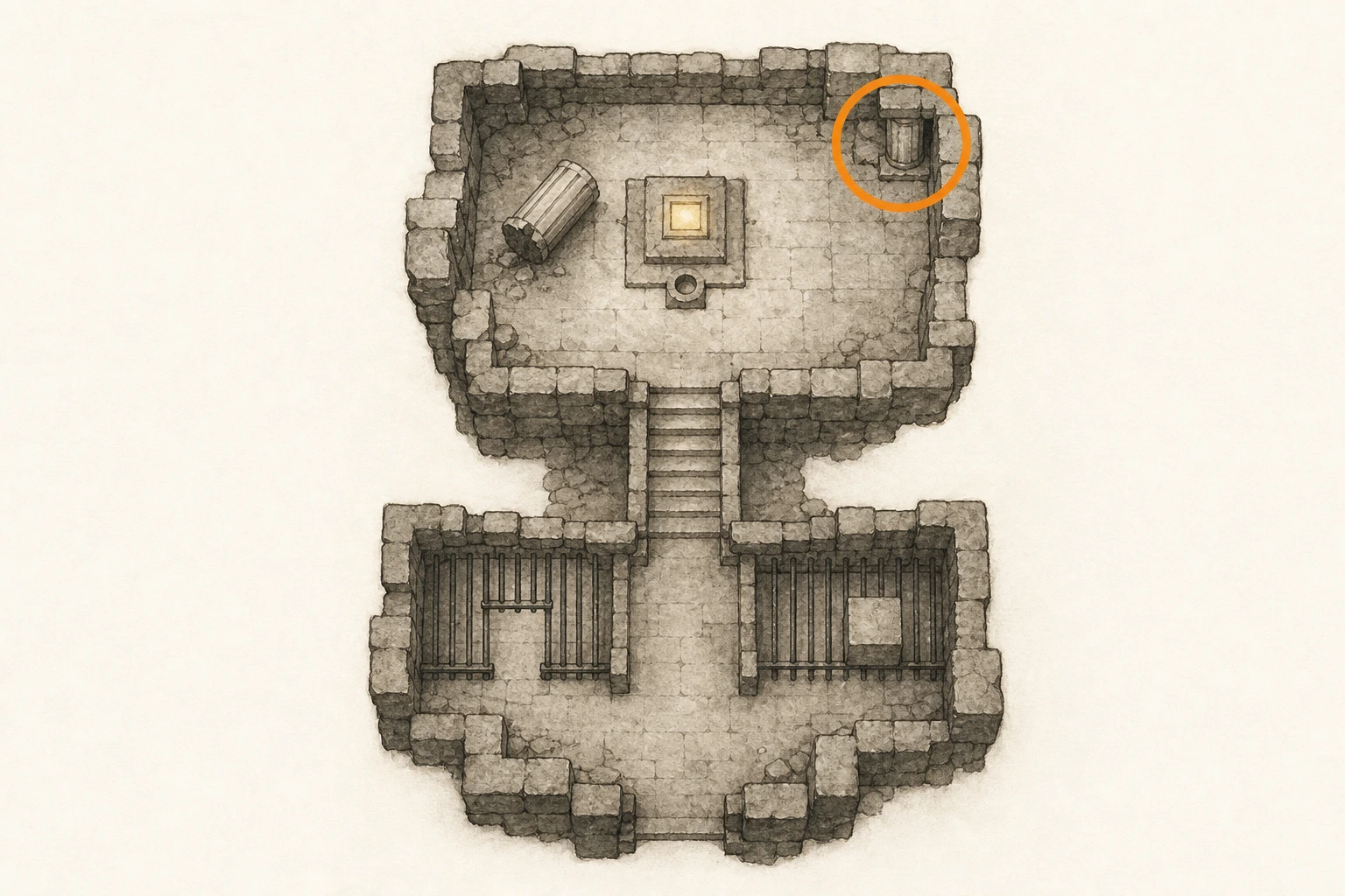 Location sketch for Sanctum #14 — Sanctum of Renunciation in Crimson Desert