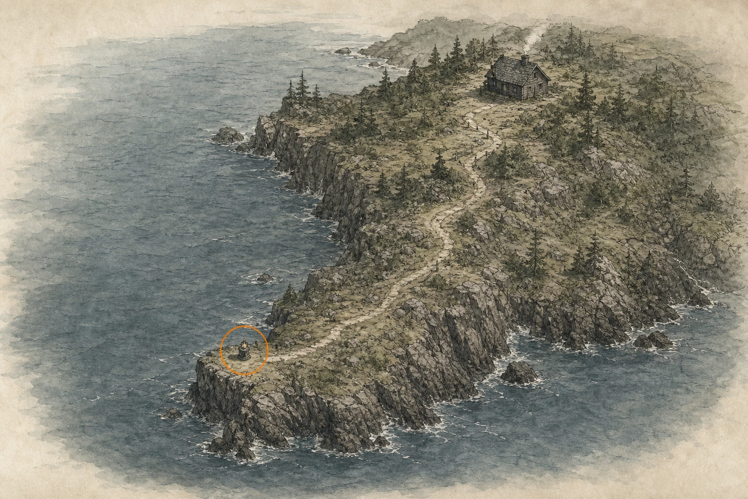 Location sketch for Secret Place #34 — Cape of Hope in Crimson Desert