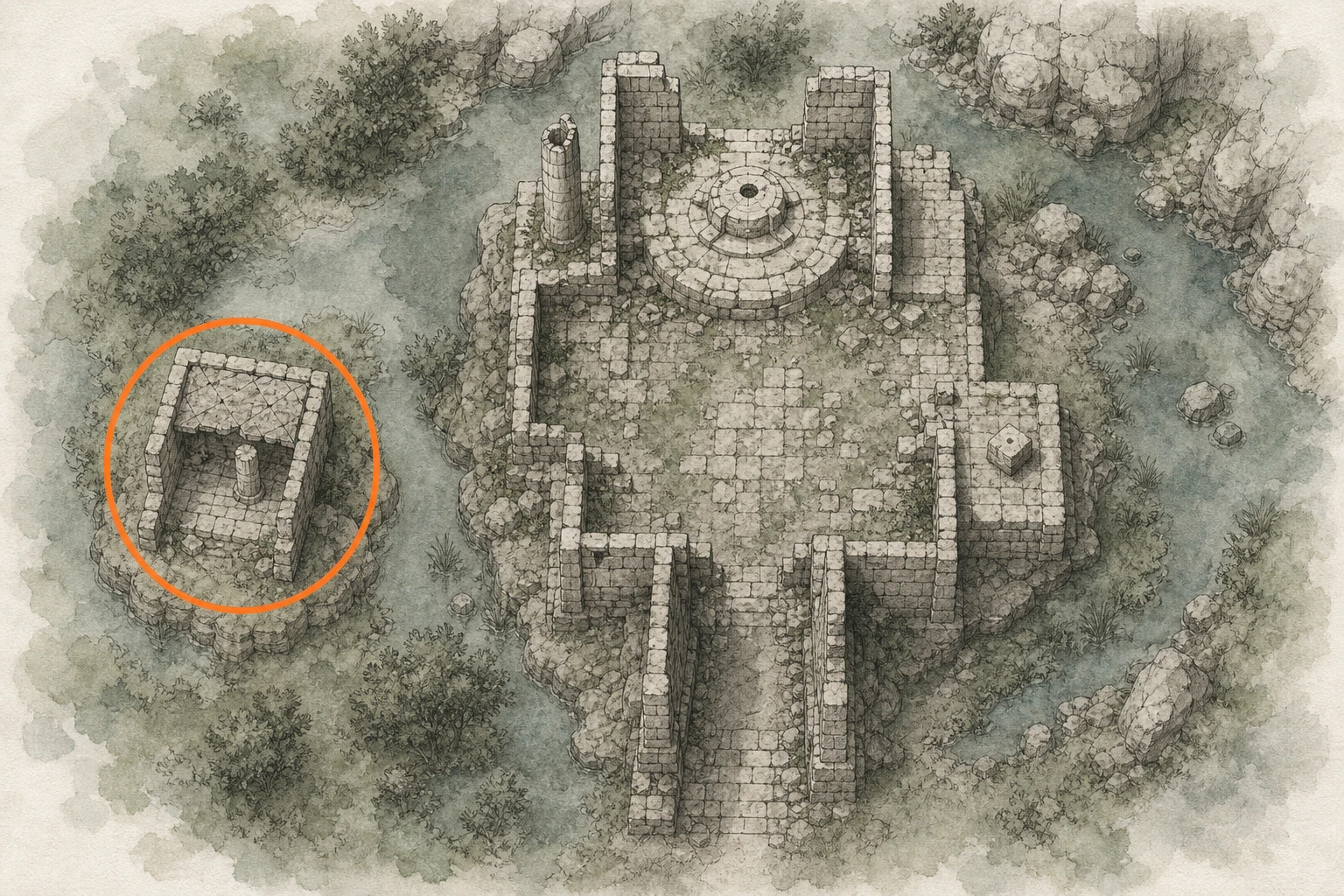 Location sketch for Sanctum #15 — Sanctum of Revelation in Crimson Desert