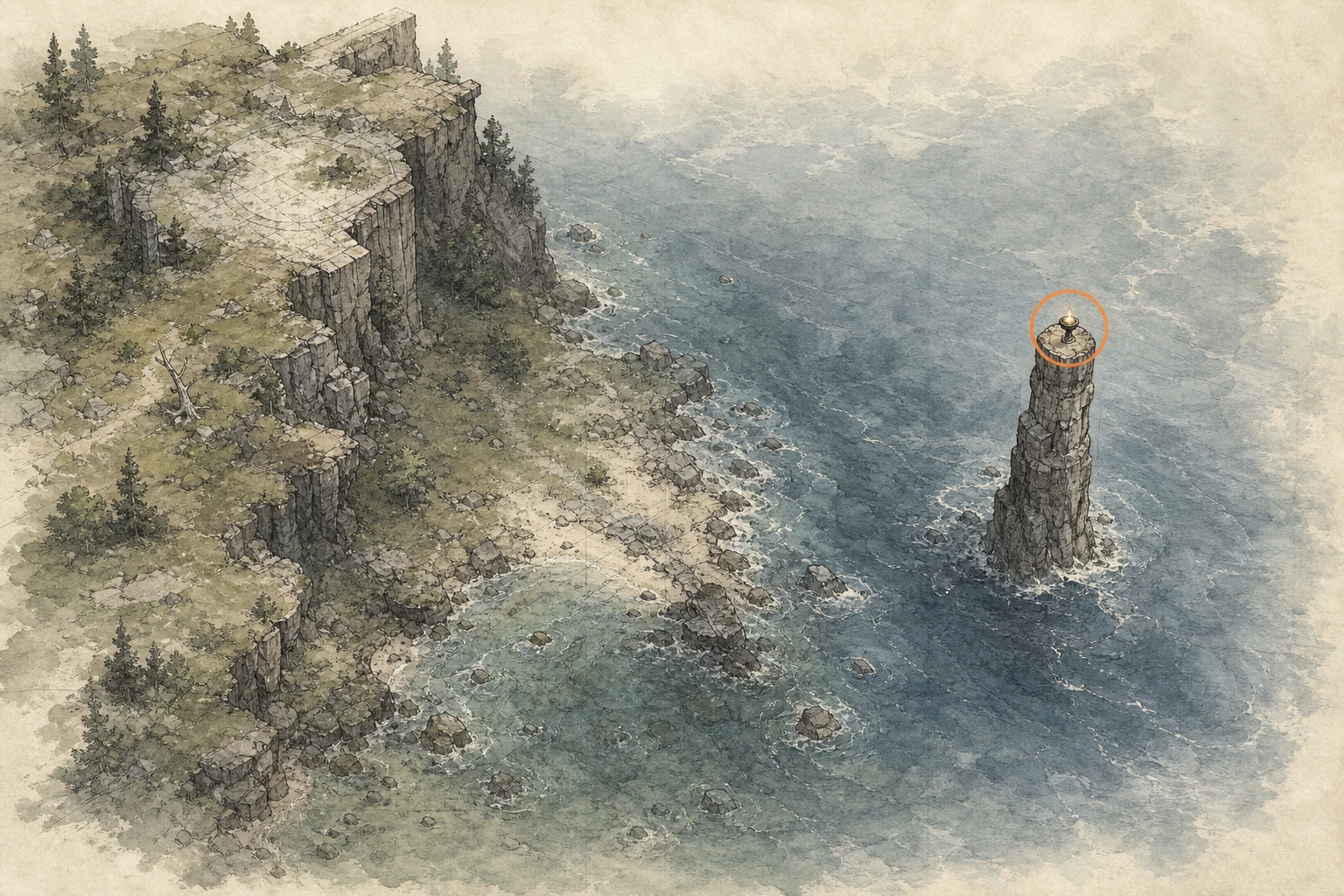 Location sketch for Secret Place #4 — Peak's Green Bloom in Crimson Desert