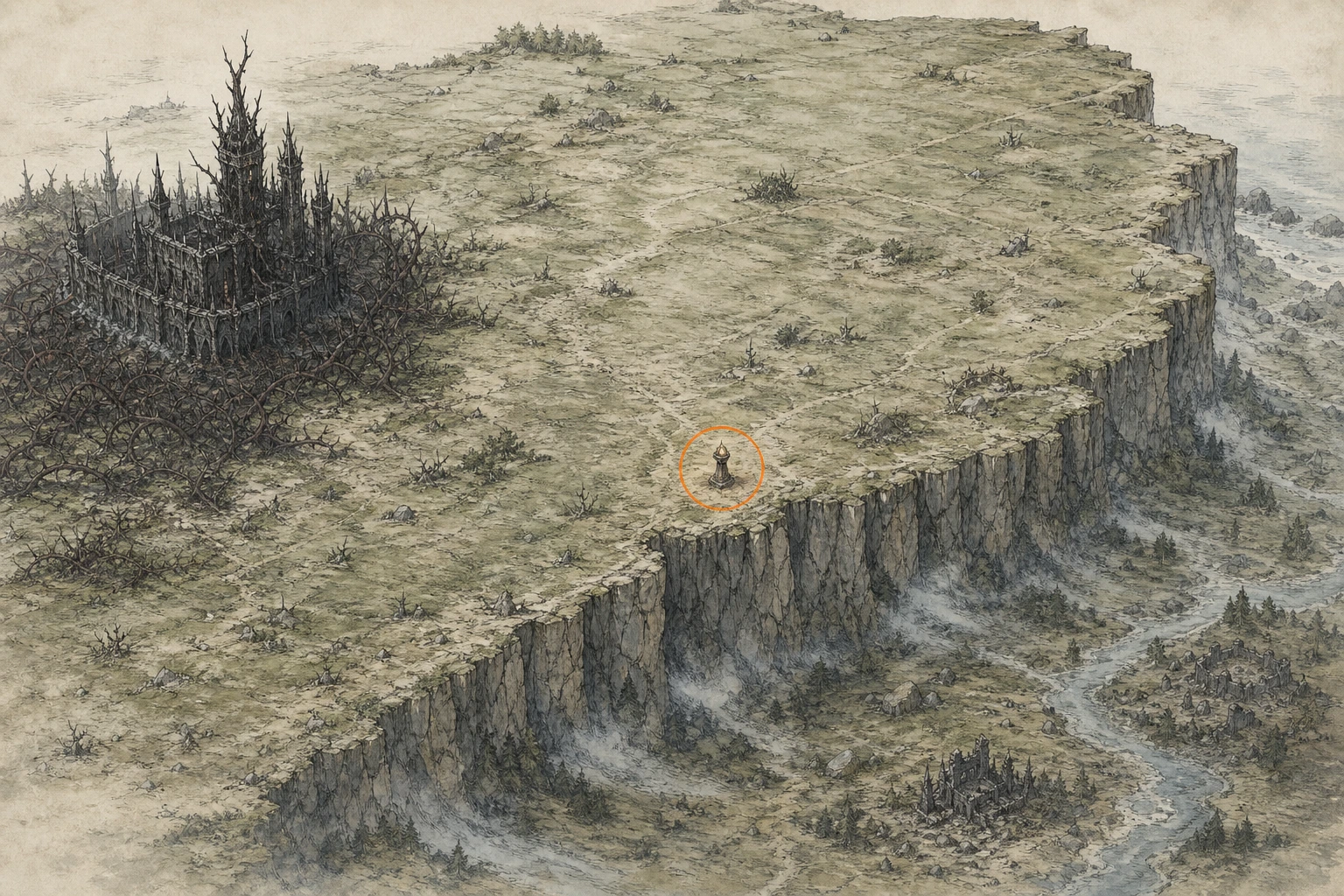 Location sketch for Secret Place #24 — Hill of Serenity in Crimson Desert