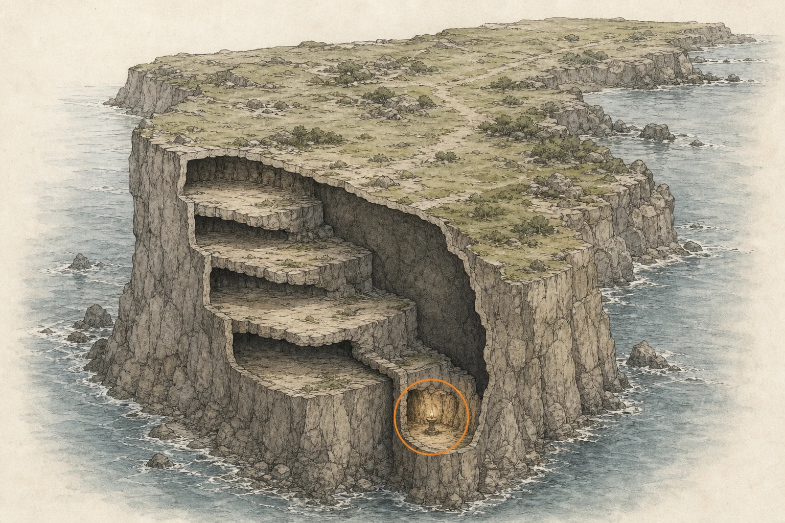 Location sketch for Secret Place #26 — Strange Rift in Crimson Desert