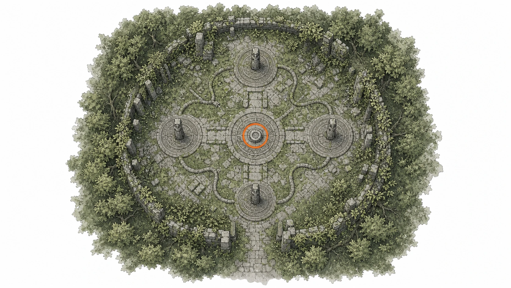 Location sketch for Ancient Ruin #21 — Sunrise Plains Ruins in Crimson Desert