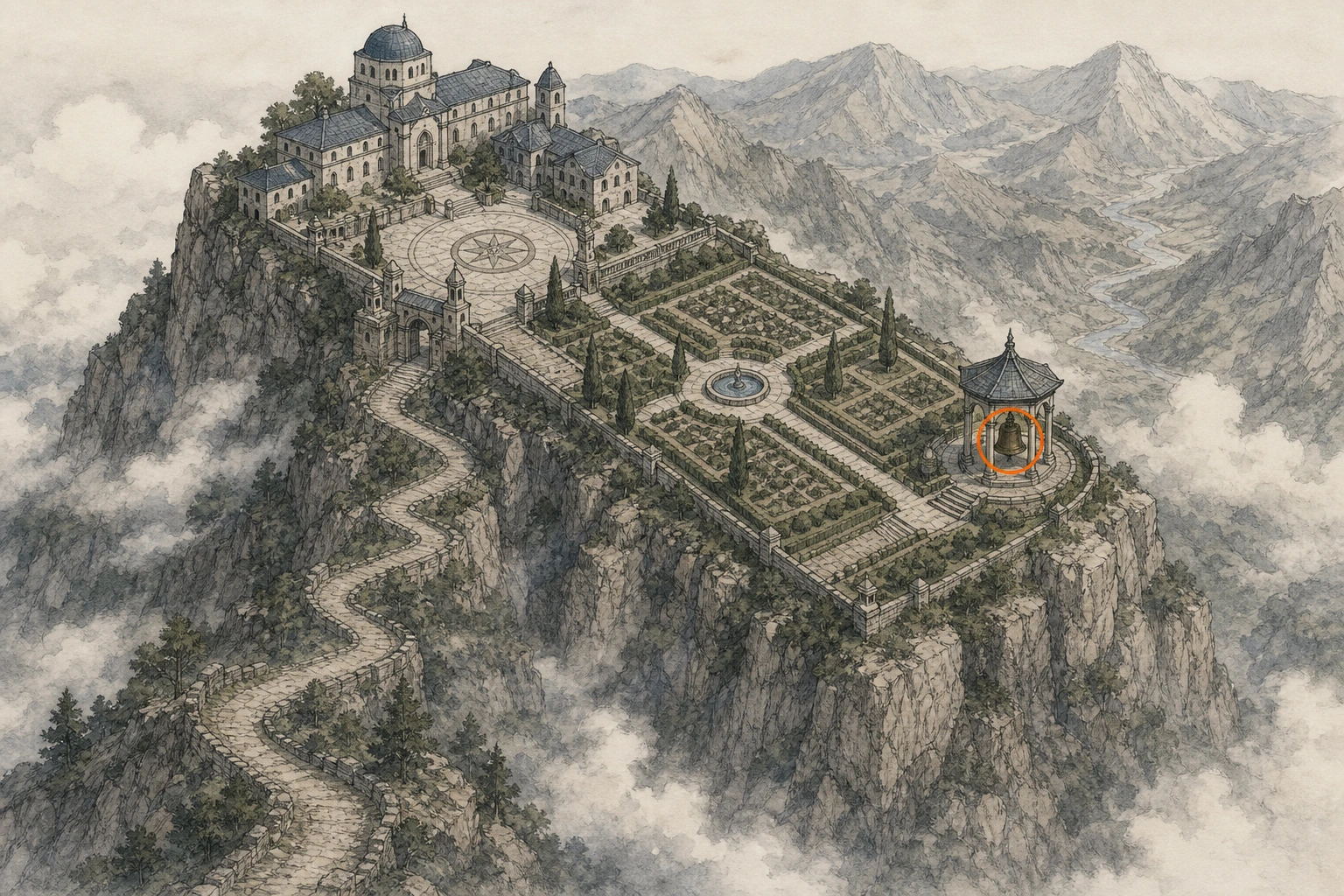 Location sketch for Bell #2 — Toll of Scholastone in Crimson Desert