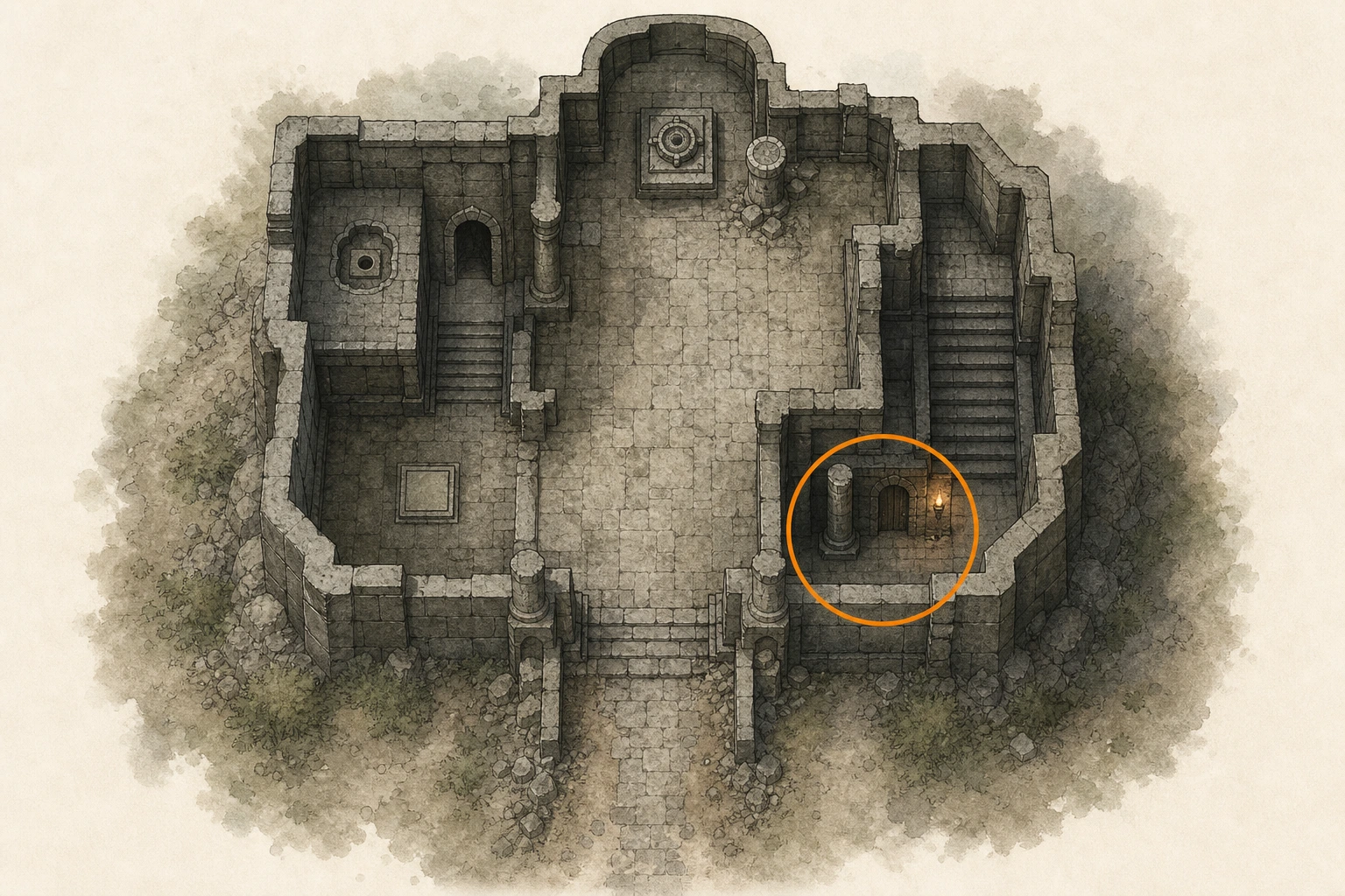 Location sketch for Sanctum #4 — Sanctum of Benediction in Crimson Desert