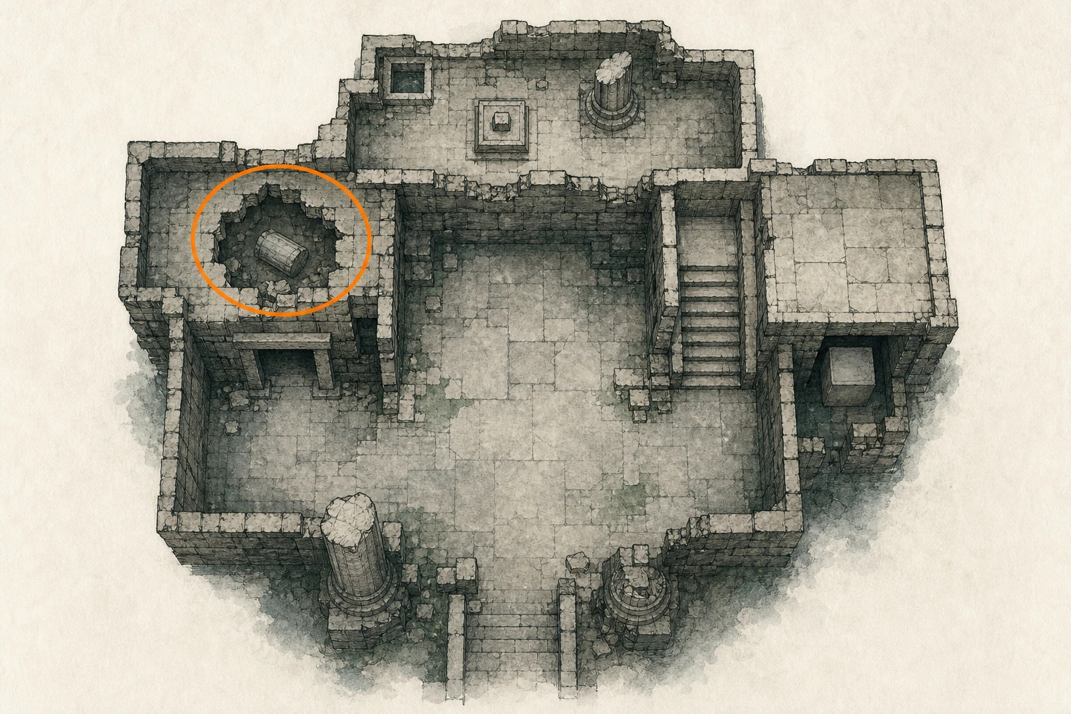 Location sketch for Sanctum #7 — Sanctum of Deliverance in Crimson Desert