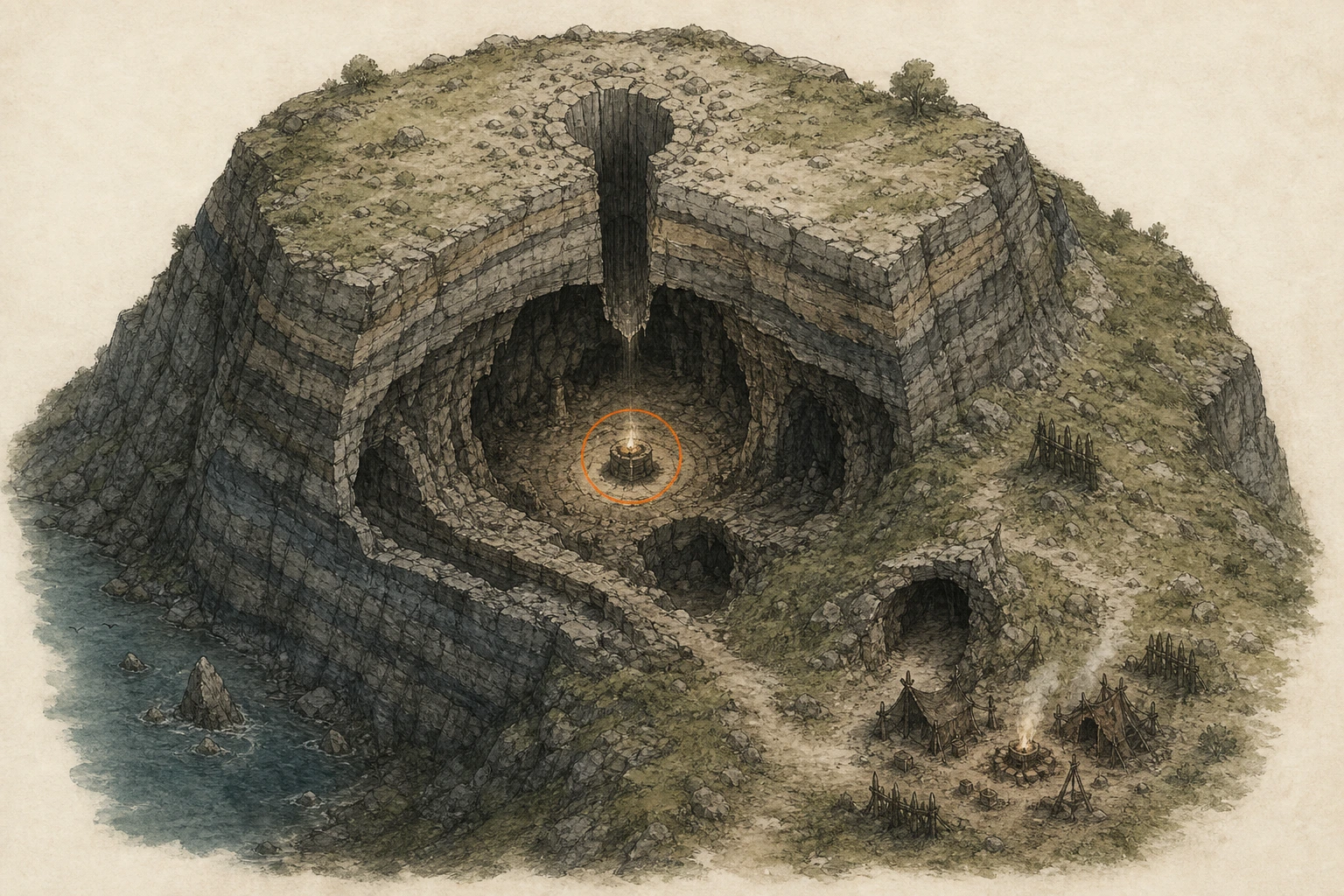 Location sketch for Secret Place #19 — Subtle Gap in Crimson Desert