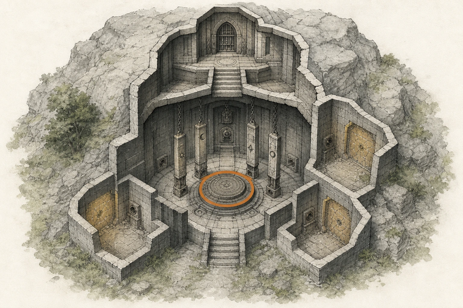 Location sketch for Spire #1 — Spire of the Stars in Crimson Desert