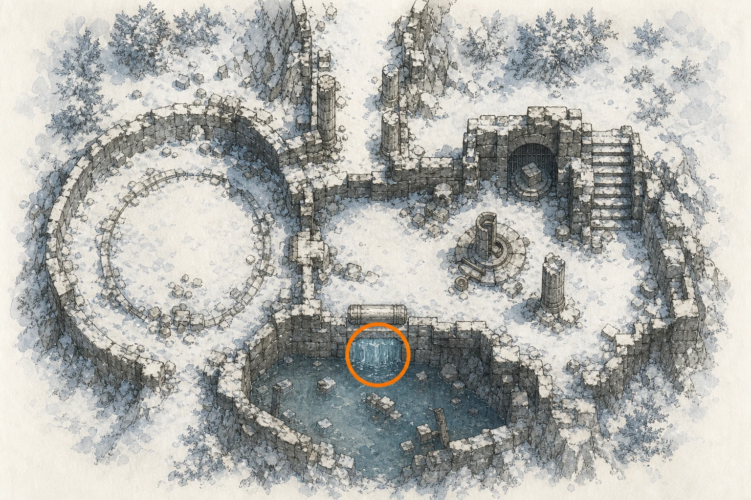 Location sketch for Sanctum #5 — Sanctum of Exaltation in Crimson Desert