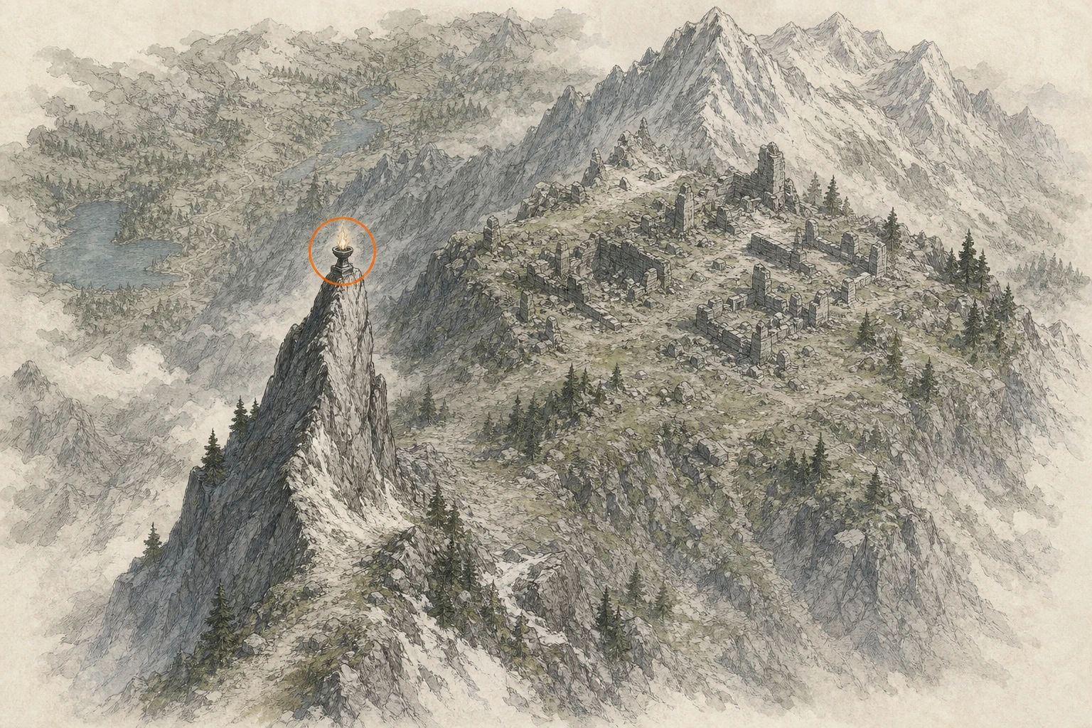 Location sketch for Secret Place #51 — The Wolf's Molar in Crimson Desert