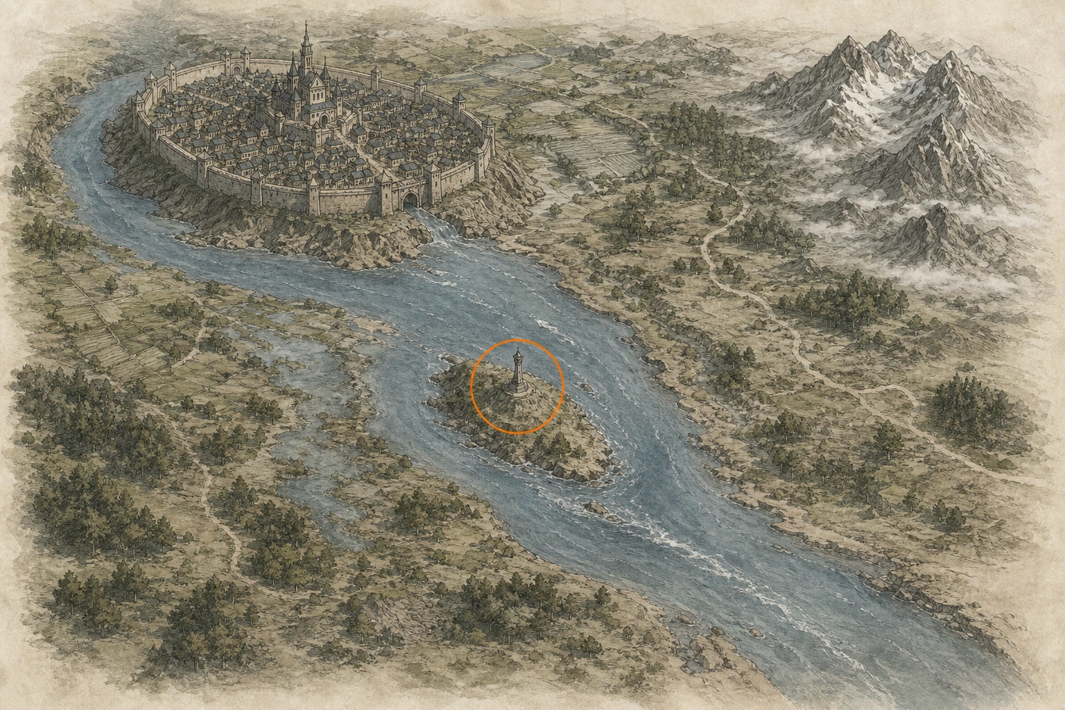 Location sketch for Secret Place #56 — Ancestor's Rest in Crimson Desert