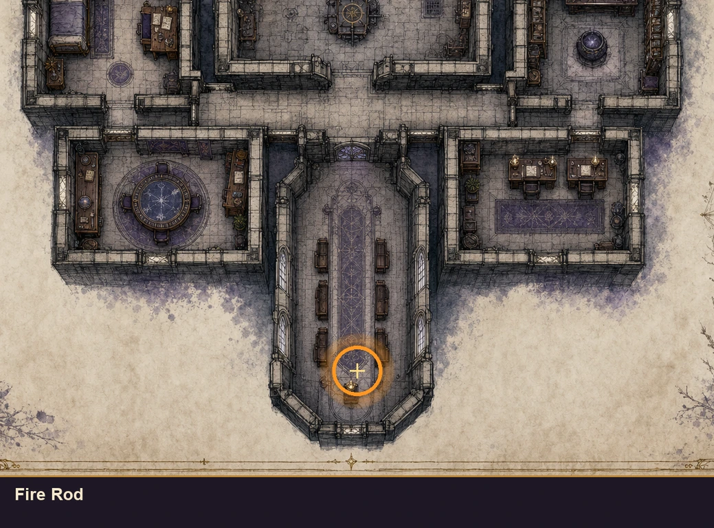 Location sketch for Fire Rod in Marvel's Midnight Suns