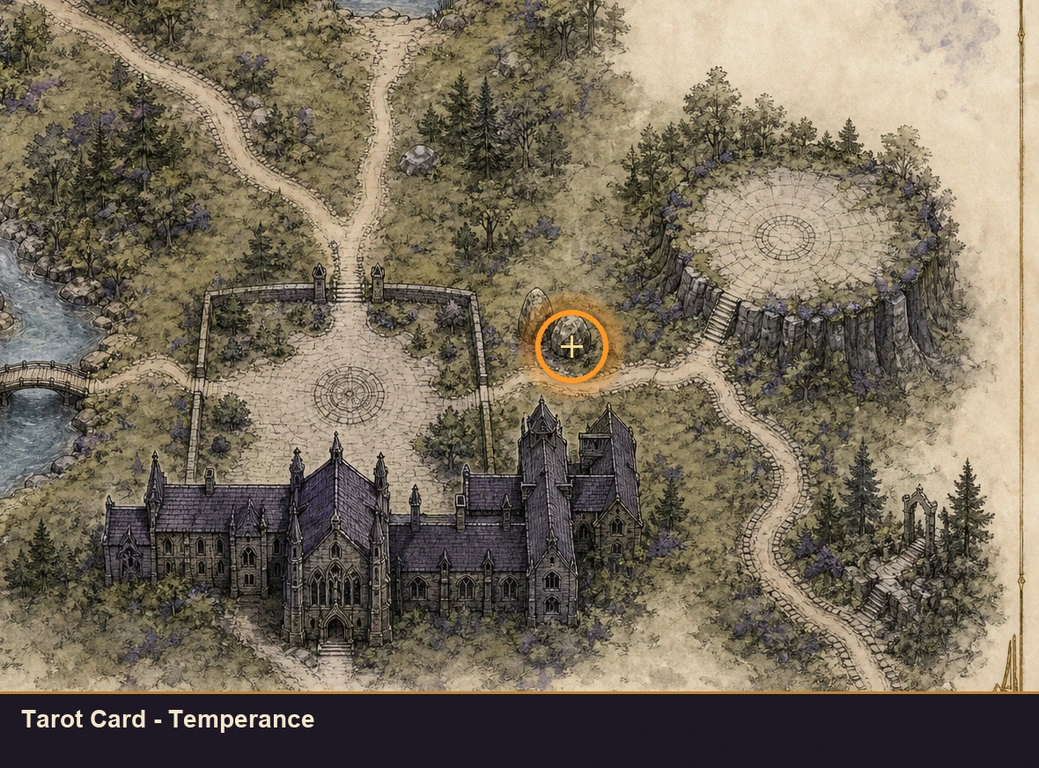 Location sketch for Tarot Card - Temperance in Marvel's Midnight Suns