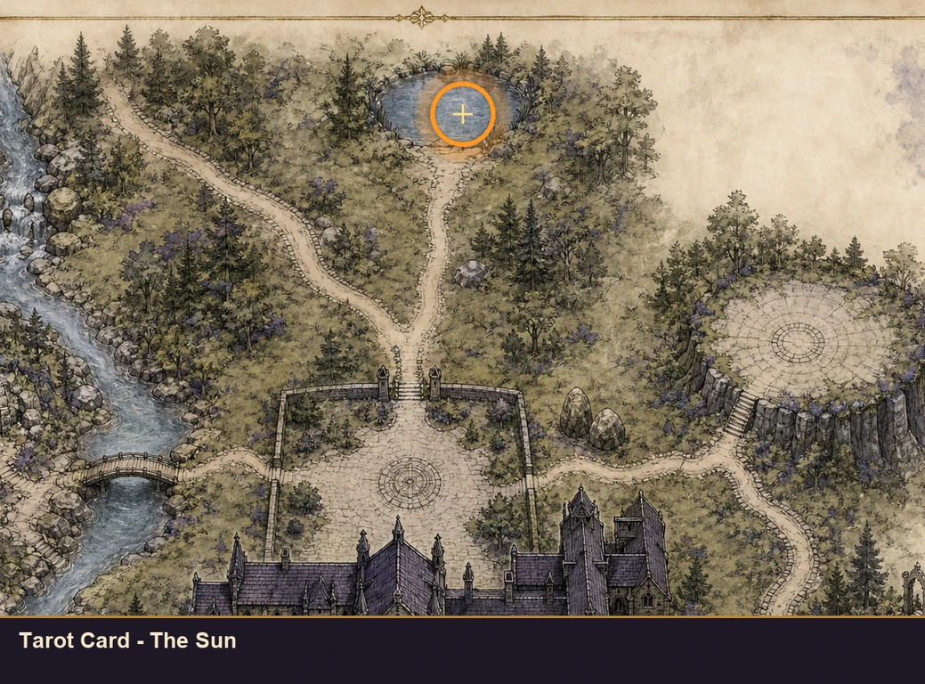 Location sketch for Tarot Card - The Sun in Marvel's Midnight Suns