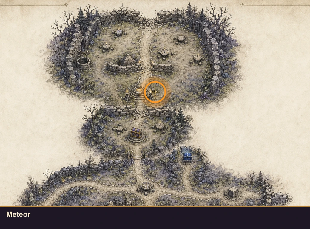 Location sketch for Meteor in Marvel's Midnight Suns