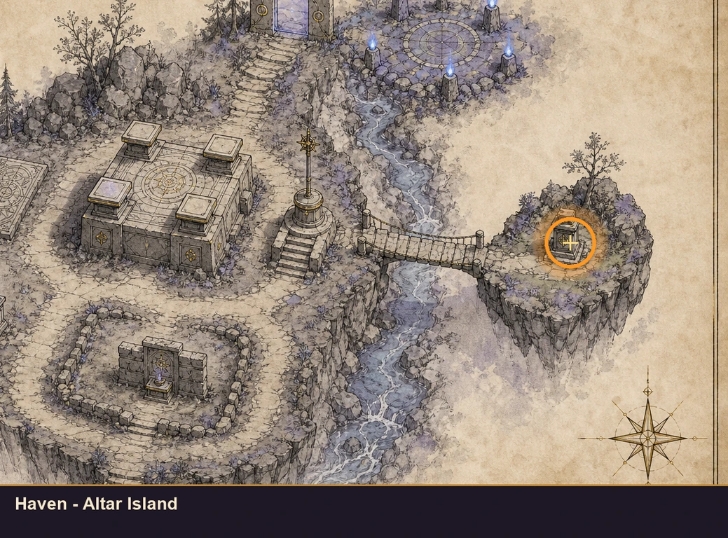 Location sketch for Haven - Altar Island in Marvel's Midnight Suns