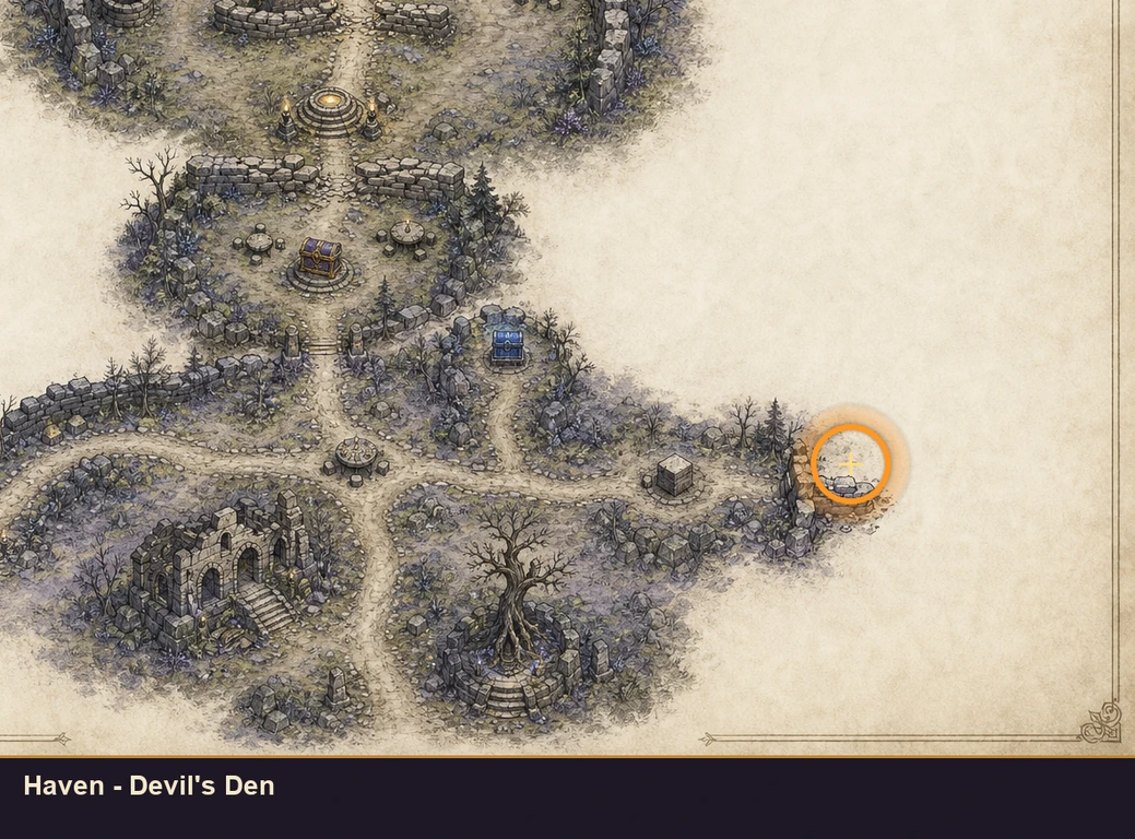 Location sketch for Haven - Devil's Den in Marvel's Midnight Suns