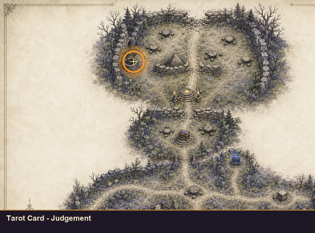 Location sketch for Tarot Card - Judgement in Marvel's Midnight Suns
