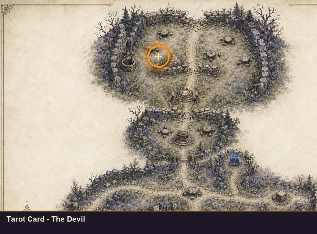 Location sketch for Tarot Card - The Devil in Marvel's Midnight Suns