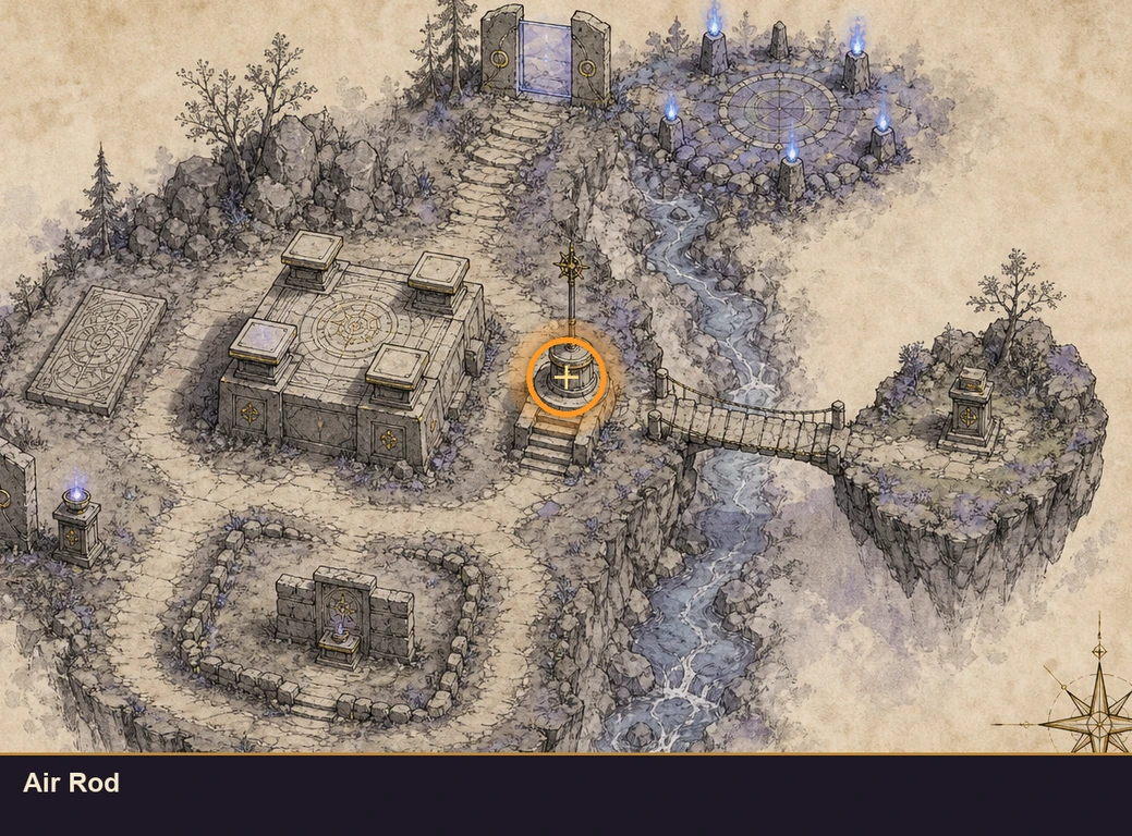 Location sketch for Air Rod in Marvel's Midnight Suns
