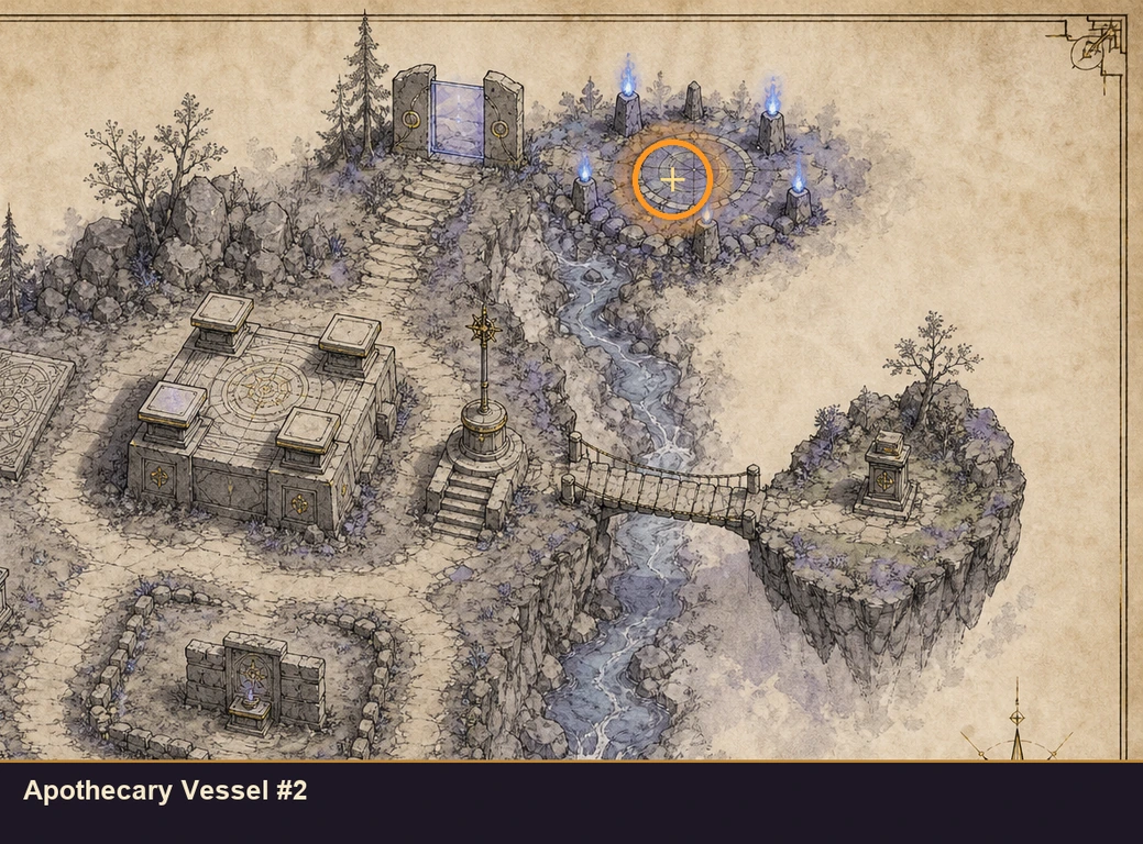 Location sketch for Apothecary Vessel #2 in Marvel's Midnight Suns