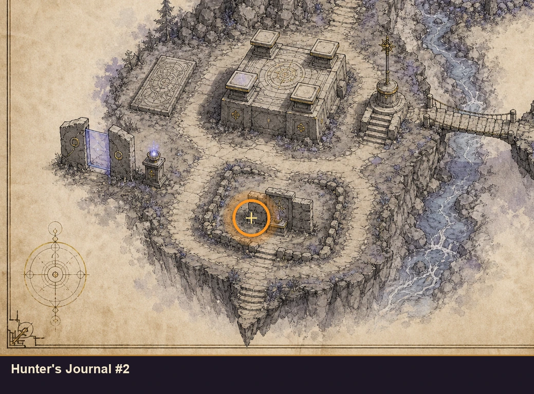 Location sketch for Hunter's Journal #2 in Marvel's Midnight Suns