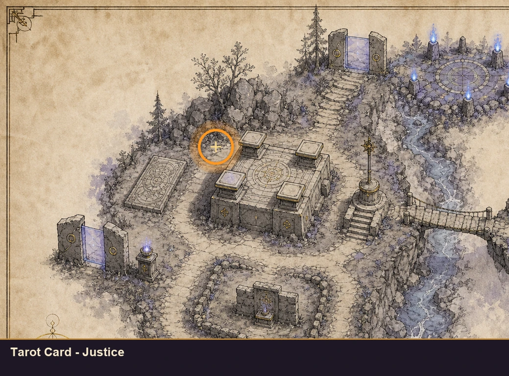 Location sketch for Tarot Card - Justice in Marvel's Midnight Suns